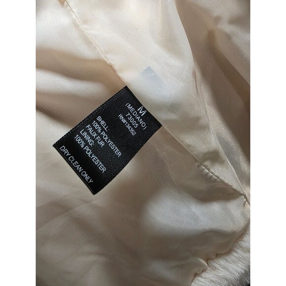 Ambiance Outerwear Plush Faux Fur Coat Beige Womens M Soft & Cozy - Picture 5 of 7